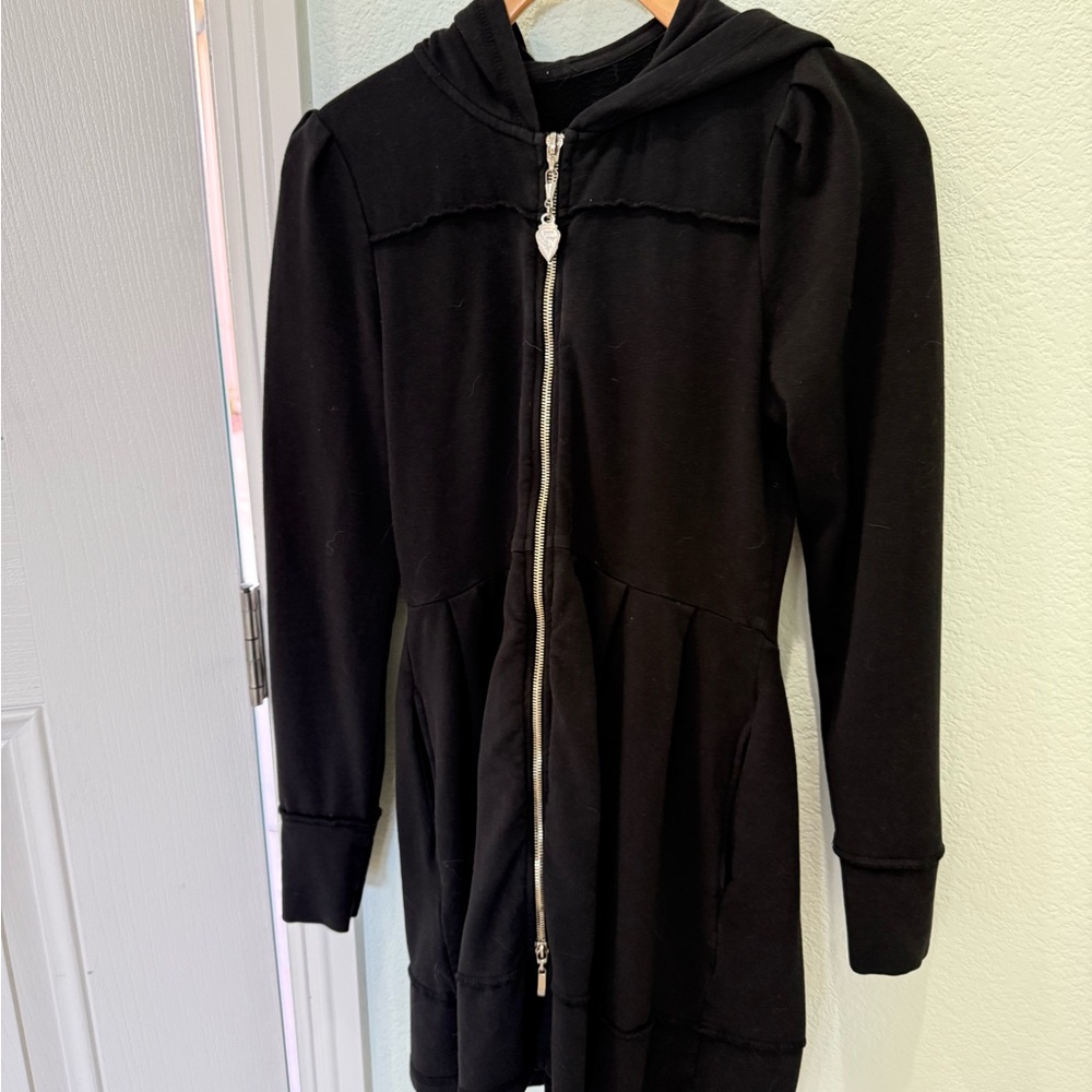 Green Dragon Black Women's Hooded zipper dress